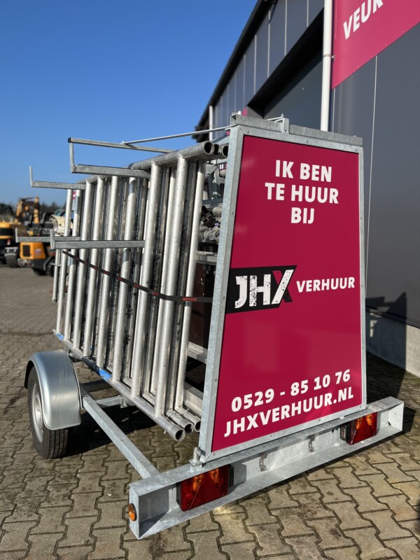 Steiger aanhanger 6 meter voor gevelwerk en onderhoud