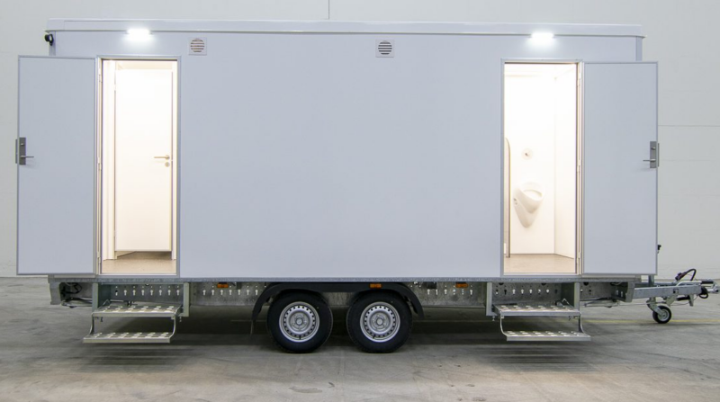 Toiletwagen 3-1-3 met 110 mm PVC